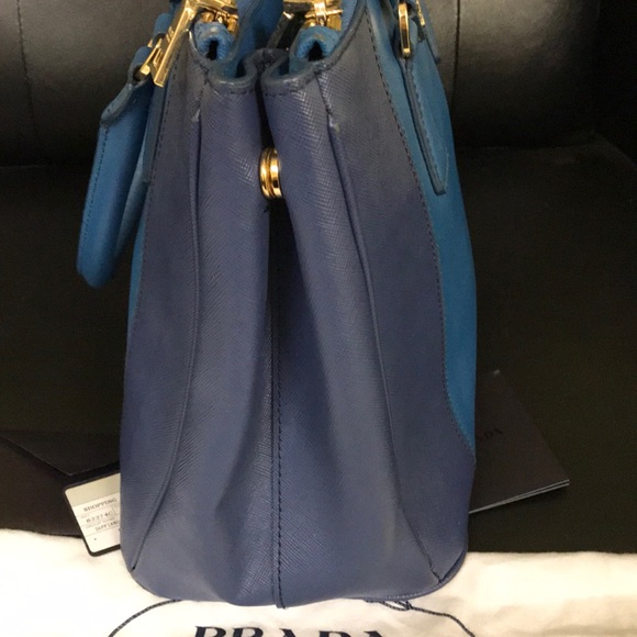 Prada Saffiano Lux purse Bluette+Cobalto - Picture 8 of 8